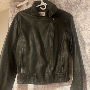 Women's Black Faux Leather Jacket